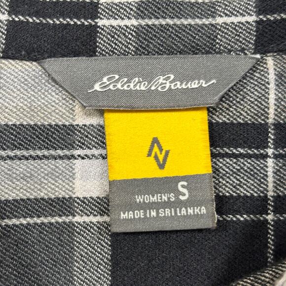 Eddie Bauer Womens Plaid Flannel Button Shirt Small Rustic Outdoors Classic Cozy - Picture 3 of 7